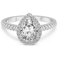 thumbnail image 1 of 2 Carat | IGI Certified Pear Shape Lab Grown Diamond Engagement Ring For Women | 14K White Gold | Lab Created Anastasia Halo Diamond Engagement Ring | FG-VS1-VS2 Quality, 1 of 5
