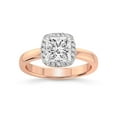 thumbnail image 1 of 2 Carat IGI Certified Princess Shape Lab Grown Diamond Engagement Ring | 14K Rose Gold | Anna Hidden Accents Halo Lab Diamond Ring | FG-VS1-VS2 Quality Friendly Diamonds, 1 of 5