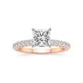 thumbnail image 1 of 2 Carat IGI Certified Princess Shape Lab Grown Diamond Engagement Ring | 14K Rose Gold | Atria Secret Double Halo Lab Diamond Ring | FG-VS1-VS2 Quality Friendly Diamonds, 1 of 5