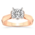 thumbnail image 1 of IGI Certified 2 Carat Princess Shape Lab Grown Diamond Engagement Ring | 14K Rose Gold | Delanie Side Cuff Lab Diamond Ring | FG-VS1-VS2 Quality Friendly Diamonds, 1 of 6