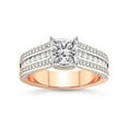thumbnail image 1 of 2 Carat IGI Certified Princess Shape Lab Grown Diamond Engagement Ring | 14K Rose Gold | Idris Secret Halo Lab Diamond Ring | FG-VS1-VS2 Quality Friendly Diamonds, 1 of 1
