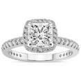 thumbnail image 1 of 2 Carat IGI Certified Princess Shape Lab Grown Diamond Engagement Ring | 14K White Gold |Klarissa Halo Diamond Eternity Lab Diamond Ring | FG-VS1-VS2 Quality Friendly Diamonds, 1 of 5