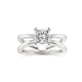 thumbnail image 1 of IGI Certified 2 Carat Princess Shape Lab Grown Diamond Engagement Ring | 14K White Gold | Stella Criss Cross Solitaire Lab Diamond Ring | FG-VS1-VS2 Quality Friendly Diamonds, 1 of 6