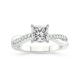 thumbnail image 1 of 2 Carat IGI Certified Princess Shape Lab Grown Diamond Engagement Ring | 14K White Gold | Twisted Vine Lab Diamond Ring | FG-VS1-VS2 Quality Friendly Diamonds, 1 of 5
