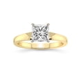 thumbnail image 1 of 2 Carat IGI Certified Princess Shape Lab Grown Diamond Engagement Ring | 14K Yellow Gold | Arielle Solitaire Lab Diamond Ring | FG-VS1-VS2 Quality Friendly Diamonds, 1 of 5