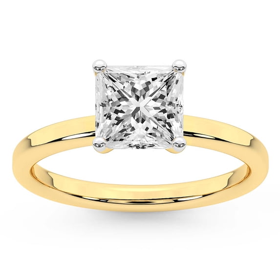 IGI Certified 2 Carat Princess Shape Lab Grown Diamond Engagement Ring | 14K White Gold | Solitaire Diamond Ring | FG-VS1-VS2 Quality Friendly Diamonds