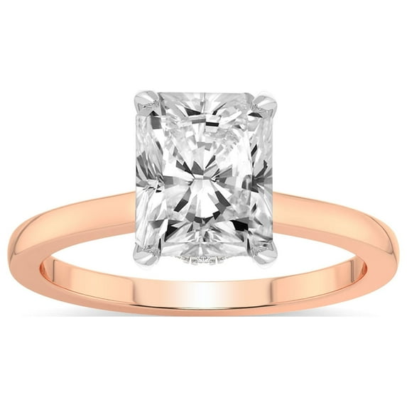 2 Carat IGI Certified Radiant Shape Lab Grown Diamond Engagement Ring | 14K Rose Gold | Mystic Secret Halo Lab Diamond Ring | FG-VS1-VS2 Quality Friendly Diamonds