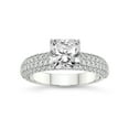 thumbnail image 1 of 2 Carat IGI Certified Radiant Shape Lab Grown Diamond Engagement Ring | 14K White Gold | Amira Luxe Secret Double Halo Lab Diamond Ring | FG-VS1-VS2 Quality Friendly Diamonds, 1 of 5