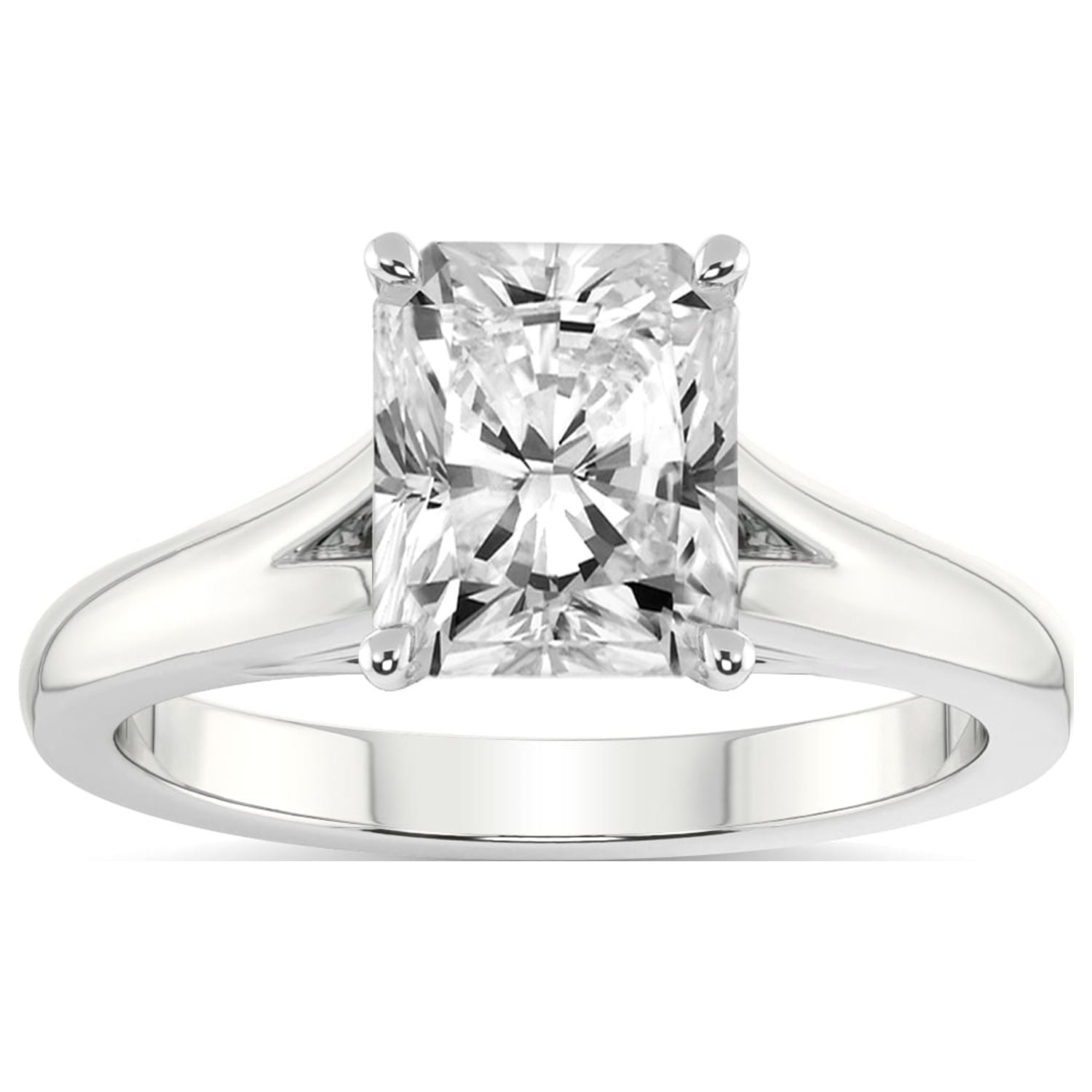 IGI Certified 2 Carat Radiant Shape Lab Grown Diamond Engagement Ring ...
