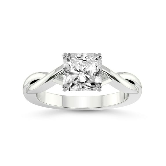 2 Carat IGI Certified Radiant Shape Lab Grown Diamond Engagement Ring | 14K White Gold | Intertwine Bliss Solitaire Lab Diamond Ring | FG-VS1-VS2 Quality Friendly Diamonds