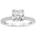 thumbnail image 1 of 2 Carat IGI Certified Radiant Shape Lab Grown Diamond Engagement Ring | 14K White Gold | Kylie Eternity Lab Diamond Ring | FG-VS1-VS2 Quality Friendly Diamonds, 1 of 6