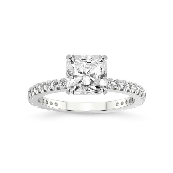 2 Carat IGI Certified Radiant Shape Lab Grown Diamond Engagement Ring | 14K White Gold | Zoey Eternity Lab Diamond Ring | FG-VS1-VS2 Quality Friendly Diamonds