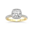 thumbnail image 1 of 2 Carat IGI Certified Radiant Shape Lab Grown Diamond Engagement Ring | 14K Yellow Gold |Klarissa Halo Diamond Eternity Lab Diamond Ring | FG-VS1-VS2 Quality Friendly Diamonds, 1 of 5