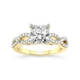 thumbnail image 1 of 2 Carat IGI Certified Radiant Shape Lab Grown Diamond Engagement Ring | 14K Yellow Gold | Lorene Twisted Shank Lab Diamond Ring | FG-VS1-VS2 Quality Friendly Diamonds, 1 of 5