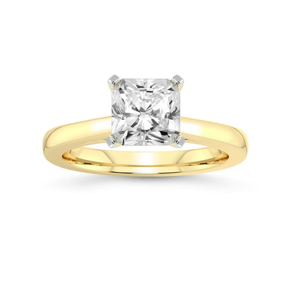 2 Carat IGI Certified Radiant Shape Lab Grown Diamond Engagement Ring | 14K Yellow Gold | Teagan Solitaire Lab Diamond Ring | FG-VS1-VS2 Quality Friendly Diamonds