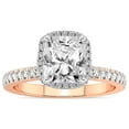 thumbnail image 1 of IGI Certified 2 Carat Radiant Shape Lab Grown Diamond Engagement Ring | 14K Rose Gold |Elle Classic Halo Diamond Ring | FG-VS1-VS2 Quality Friendly Diamonds, 1 of 5