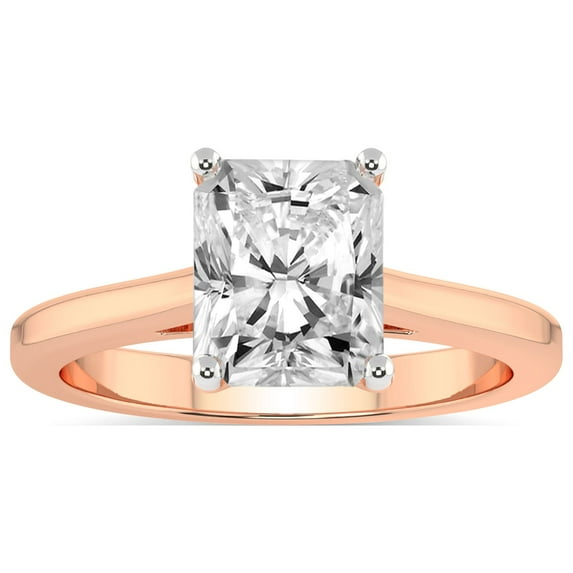 IGI Certified 2 Carat Radiant Shape Lab Grown Diamond Engagement Ring | 14K Rose Gold | Siran Secret Halo Lab Diamond Ring | FG-VS1-VS2 Quality Friendly Diamonds
