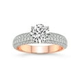 thumbnail image 1 of 2 Carat IGI Certified Round Shape Lab Grown Diamond Engagement Ring | 14K Rose Gold | Amira Luxe Secret Double Halo Lab Diamond Ring | FG-VS1-VS2 Quality Friendly Diamonds, 1 of 1