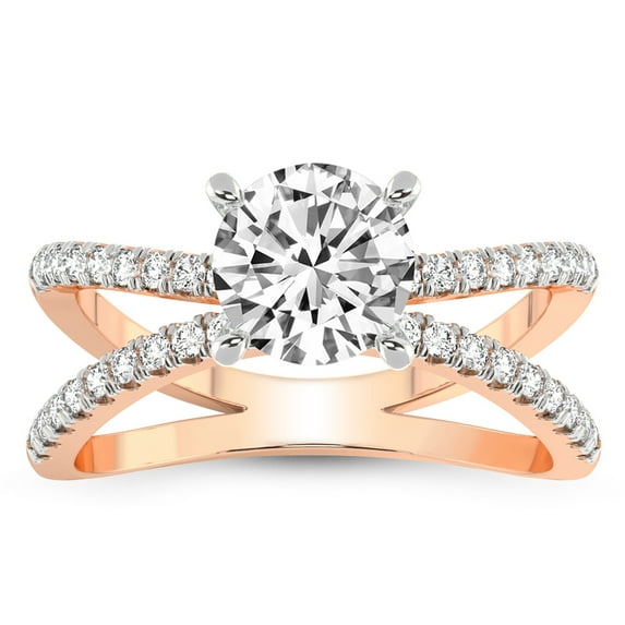 IGI Certified 2 Carat Round Shape Lab Grown Diamond Engagement Ring | 14K Rose Gold | Antique Allure Vintage Lab Diamond Ring | FG-VS1-VS2 Quality Friendly Diamonds