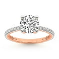 thumbnail image 1 of 2 Carat IGI Certified Round Shape Lab Grown Diamond Engagement Ring | 14K Rose Gold | Emily Eternity Lab Diamond Ring | FG-VS1-VS2 Quality Friendly Diamonds, 1 of 7