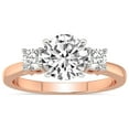 thumbnail image 1 of IGI Certified 2 Carat Round Shape Lab Grown Diamond Engagement Ring | 14K Rose Gold | Intricacy Three Stone Lab Diamond Ring | FG-VS1-VS2 Quality Friendly Diamonds, 1 of 7