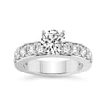 thumbnail image 1 of IGI Certified 2 Carat Round Shape Lab Grown Diamond Engagement Ring | 14K White Gold | Adele Side Stone Lab Diamond Ring | FG-VS1-VS2 Quality Friendly Diamonds, 1 of 7