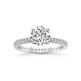 thumbnail image 1 of 2 Carat IGI Certified Round Shape Lab Grown Diamond Engagement Ring | 14K White Gold | Claire Full Eternity Lab Diamond Ring | FG-VS1-VS2 Quality Friendly Diamonds, 1 of 6