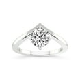 thumbnail image 1 of IGI Certified 2 Carat Round Shape Lab Grown Diamond Engagement Ring | 14K White Gold | Janes Chevron Lab Diamond Ring | FG-VS1-VS2 Quality Friendly Diamonds, 1 of 7