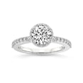 thumbnail image 1 of 2 Carat IGI Certified Round Shape Lab Grown Diamond Engagement Ring | 14K White Gold | Lumina Halo Diamond Eternity Lab Diamond Ring | FG-VS1-VS2 Quality Friendly Diamonds, 1 of 6