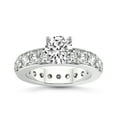 thumbnail image 1 of 2 Carat IGI Certified Round Shape Lab Grown Diamond Engagement Ring | 14K White Gold | Madeline Full Eternity Diamond Ring | FG-VS1-VS2 Quality Friendly Diamonds, 1 of 6