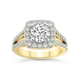 thumbnail image 1 of 2 Carat IGI Certified Round Shape Lab Grown Diamond Engagement Ring | 14K Yellow Gold | Rosalind Split Shank Halo Lab Diamond Ring | FG-VS1-VS2 Quality Friendly Diamonds, 1 of 6