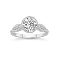 thumbnail image 1 of 2 Carat | IGI Certified Round Shape Lab Grown Diamond Engagement Ring For Women 14K White Gold | Lab Created Everly Vintage Bezel Diamond Engagement Ring | FG-VS1-VS2 Quality, 1 of 2