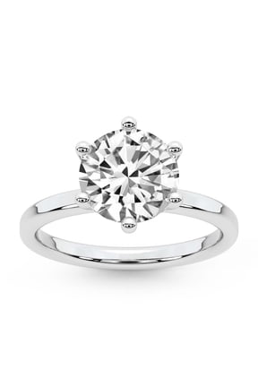 IGI Certified 2 Carat Round Shape Lab Grown Diamond Engagement Ring | 14K White Gold |Solitaire Lab Diamond Ring | FG-VS1-VS2 Quality Friendly Diamonds