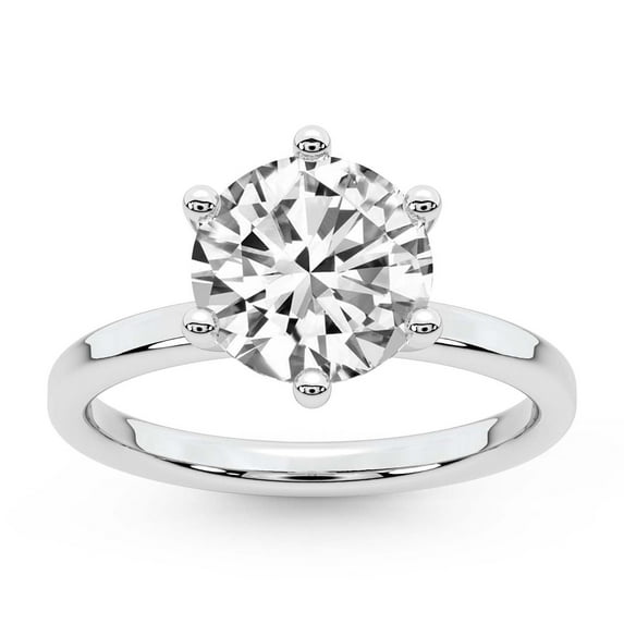 IGI Certified 2 Carat Round Shape Lab Grown Diamond Engagement Ring | 14K White Gold |Solitaire Lab Diamond Ring | FG-VS1-VS2 Quality Friendly Diamonds