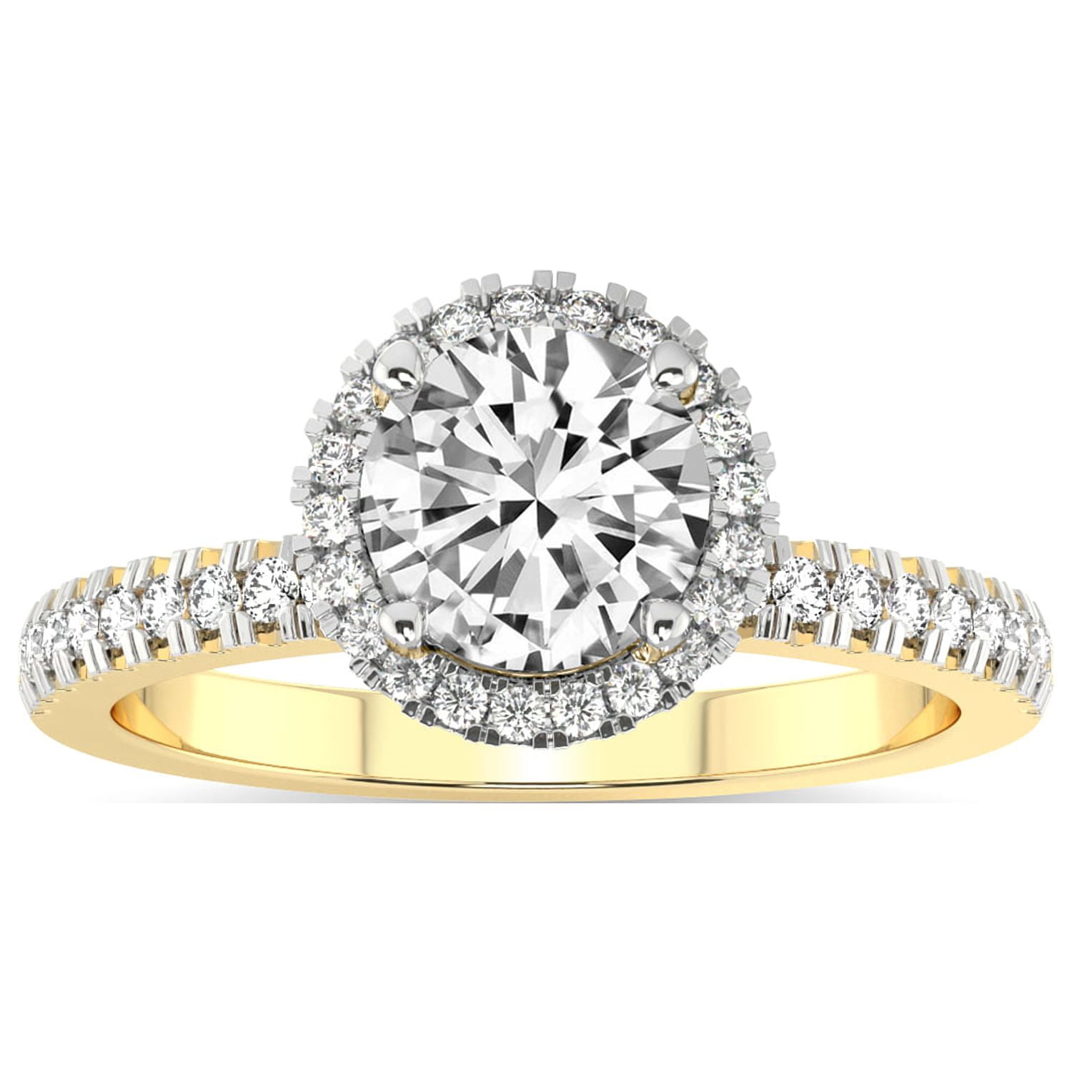IGI Certified 2 Carat Round Shape Lab Grown Diamond Engagement Ring ...