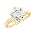 thumbnail image 1 of Rosec Jewels 2 Carat Lab Grown Diamond Engagement Ring - 8 mm Round Diamond Solitaire Ring - EF-VS Quality Certified - with Jewelry Box, 14K Yellow Gold, US 7.00, 1 of 9