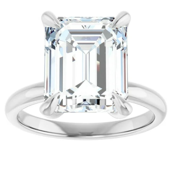2 Carat Lab Grown Diamond Engagement Ring Emerald Cut Solitaire 14k Gold