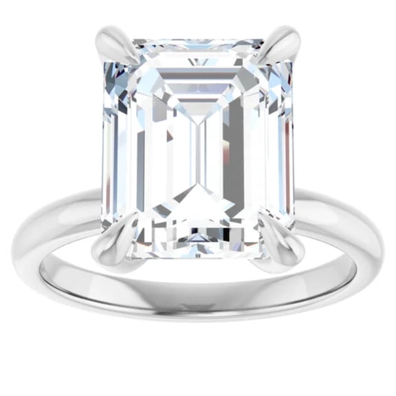 2 Carat Lab Grown Diamond Engagement Ring Emerald Cut Solitaire