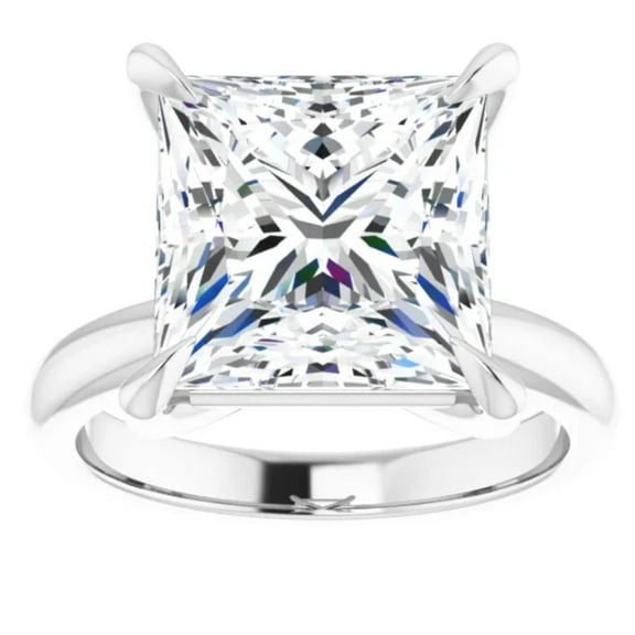 2 Carat Lab Grown Princess Cut Diamond Engagement Ring
