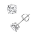 thumbnail image 1 of Unique Moments 2 Carat Lab Grown Round Diamond Stud Earrings 14K White Gold Screw Backs, 1 of 6