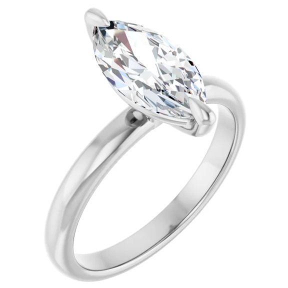 2 Carat Marquise Lab Grown Diamond Engagement Ring