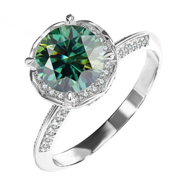 Carat Moissanite Engagement Rings for Women D Color VVS1 Clarity