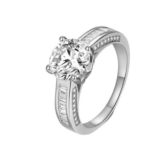 2 Carat Moissanite Engagement Rings for Women D Color VVS1 Gold Diamond Ring S925 Sterling Silver Wedding Bands for Women Moissanite Ring
