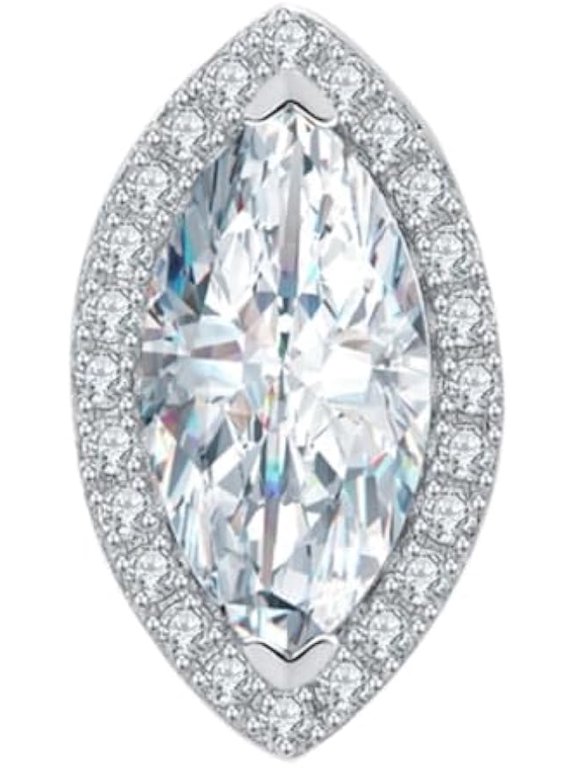 2 Carat Moissanite Pendant Necklace Women's Diamond Necklace Lab Diamond Pendants for Necklaces Lady Moissanite Necklace for Wife Diamond Chains Lab Diamond Necklace