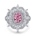 thumbnail image 1 of 2 Carat Oval Moissanite Engagement Ring for Women D Color VVS1 Clarity Moissanite Diamond Rings S925 Sterling Silver Wedding Rings Size 5-10, 1 of 6