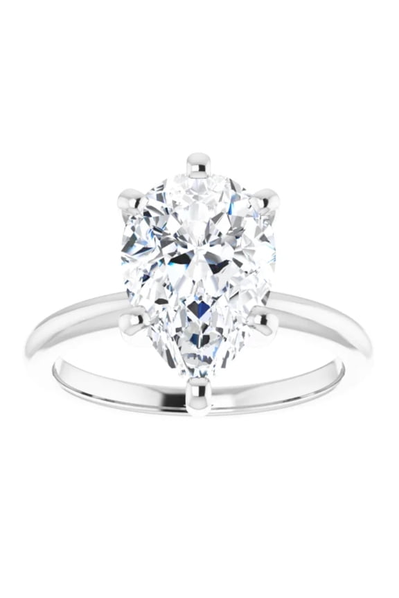 2 Carat Pear Lab Grown Diamond Engagement Ring Solitaire