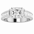 Medical Channel Center 2 Carat Platinum Contemporary Channel Princess Round GIA Certified ...