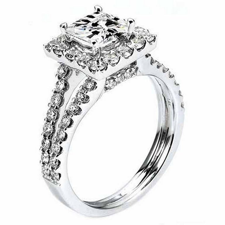 Walmart princess cut diamond deals rings