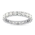 thumbnail image 1 of 2 Carat Round Cut Lab Created Moissanite Diamond Full Eternity Stackable Wedding Band Ring In 14K Solid White Gold Jewelry For Women (G-H Color, VVS1 Clarity, 2 Cttw)-6, 1 of 7