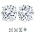 thumbnail image 1 of 2 Carat Round IGI Certified Lab Grown Diamond Solitaire Earrings | 14K Rose Gold FG VS Diamonds | Stud Earrings Friendly Diamonds, 1 of 5